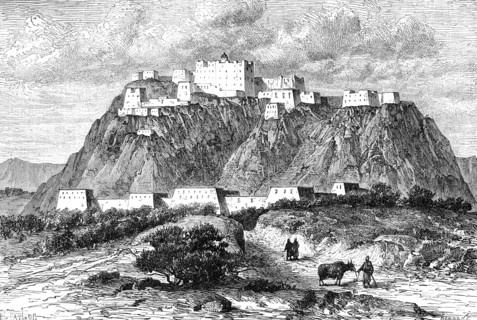 The Potala palace in Lhasa, Tibet, in the 17th century, (c1890). Artist: Unknown
