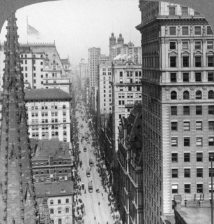 From the Empire building past Trinity Church up Broadway, 1902. Artist: Underwood & Underwood