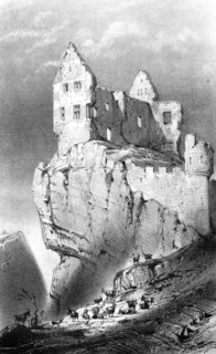 The Chateau de Crussol, Saint-Peray, France, 19th century.Artist: Godard Q des Augustins