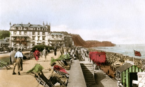 East Cliff Promenade, Teignmouth, Devon, early 20th century.Artist: EP Bucknall