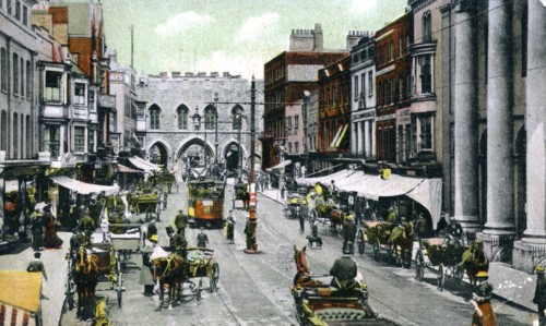 The High Street, Southampton, Hampshire, late 19th century. Creator: Francis Godolphin Osbourne Stuart.