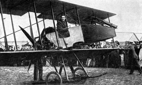 British aeroplane with quick-fire gun, First World War, 1914. Artist: Unknown