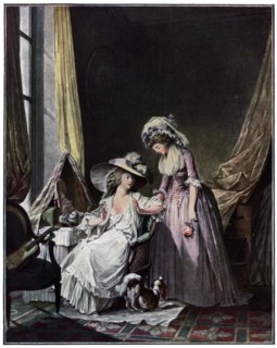 'L'aveu Difficile', 1786 (1931).Artist: Jean-François Janinet