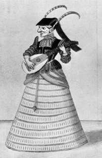 A woman playing a stringed instrument, early 17th century (1926).Artist: Daniel Rebel