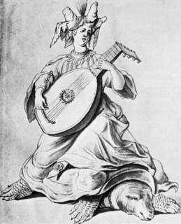 A woman playing a stringed instrument, early 17th century (1926). Artist: Unknown