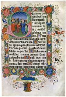 'David Anointing David', c15th century. Artist: Unknown