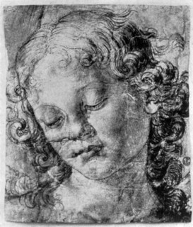 The head of an angel, 15th century (1930).Artist: Andrea del Verrocchio