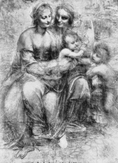 Cartoon of St Anne with Madonna and Child and St John, 15th century (1930).Artist: Leonardo da Vinci