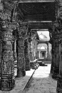 Interior of a Jaina Temple, Mount Abu, Rajasthan, India, 1895. Artist: Unknown