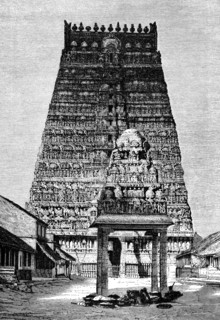 The chief gopura of the temple at Kumbakonam, India, 1895. Artist: Unknown