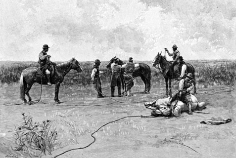 Gauchos, 1895.Artist: Alfred Paris
