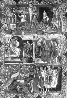 'Leaf from a Bible. Winchester', c1160-1170, (1930). Artist: Unknown