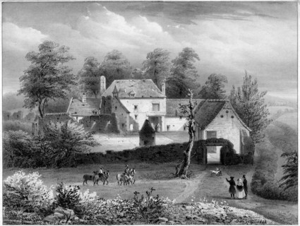 The Château d'Hougoumont, Belgium, 19th century.Artist: Loux
