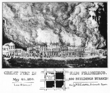The great fire in San Francisco, California, 1850 (1937). Artist: Unknown