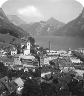 Ebensee and Lake Traun, Salzkammergut, Austria, c1900s.Artist: Wurthle & Sons