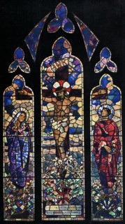 Memorial window in the parish church of Chipping Ongar, Essex, 1929. Artist: Leonard Walker
