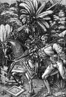 'Knight and Squire', early 16th century, (1929). Artist: Hans Wechtlin the Elder