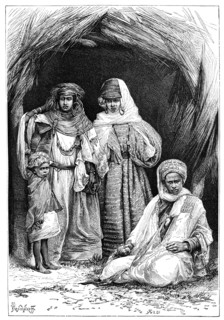 A Khumir man, woman and child, North Africa, 1895. Creator: Ivan Pranishnikoff.
