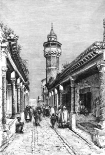 A street in the Suk district of Tunis, Tunisia, 1895. Artist: Unknown