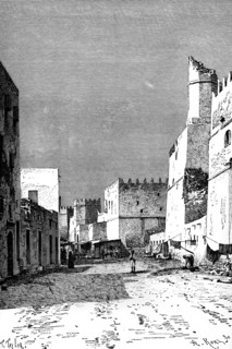 Leonec Street, Sfakes, North Africa, 1895.Artist: Taylor