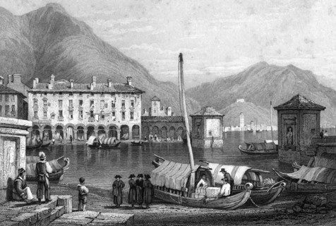Como and Lake Como, Lombardy, Italy, 19th century.Artist: Thomas Barber