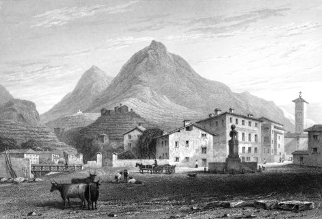 Sondrio, Lombardy, Italy, 1828.Artist: W Wallis