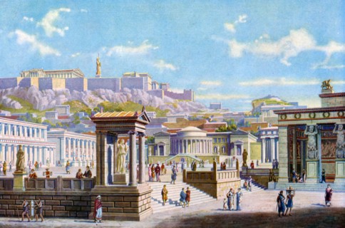 The agora below the Acropolis, Athens, Greece, 1933-1934. Artist: Unknown