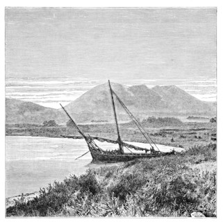 Lake Van, Tadwan Bay and Mount Nimrud, Turkey, 1895. Artist: Unknown