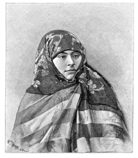 A woman of Brussa, Turkey, 1895.Artist: Henri Thiriat