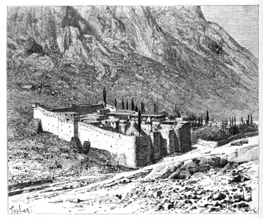 The Convent of St Catherine, Mount Sinai, Egypt, 1895. Artist: Unknown