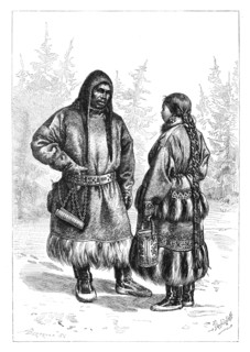 An Ostyak couple, Asia, 1895. Artist: Unknown