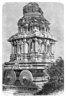 Ruins of a temple in Hampi, India, 1895.Artist: Bertrand