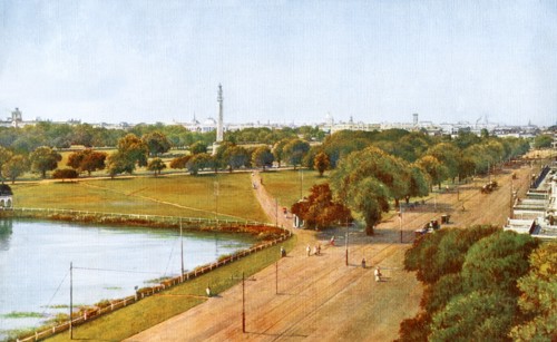 The view from Chowringhee, Calcutta, India, early 20th century. Artist: Unknown