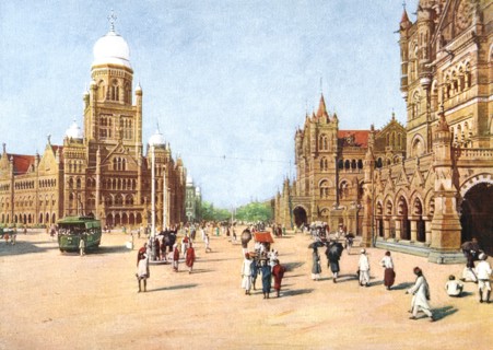 The Municipal Offices and Victoria Terminus, Bombay, India, early 20th century. Artist: Unknown