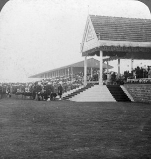Queen Mary (1867-1953) presenting prizes at a military tournament, Delhi, India, early 20th century.Artist: HD Girdwood