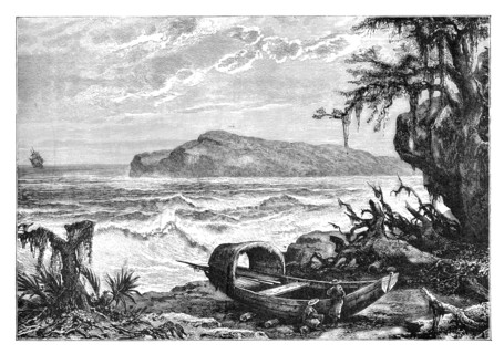 'Turtle Island, view taken at the mouth of the Three Rivers', c1890. Artist: Unknown