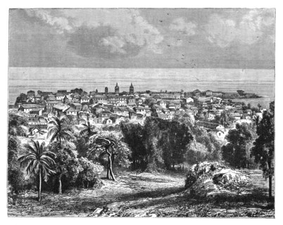 Panama City from Mount Ancon, c1890. Artist: Unknown