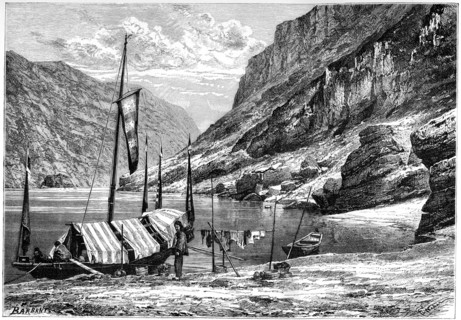 The Upper Yangtse-Kiang, China, 1895.Artist: Weber