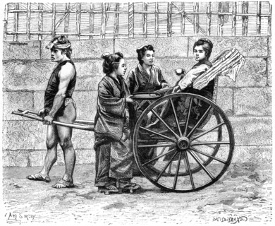 A rickshaw, Japan, 1895. Artist: Unknown