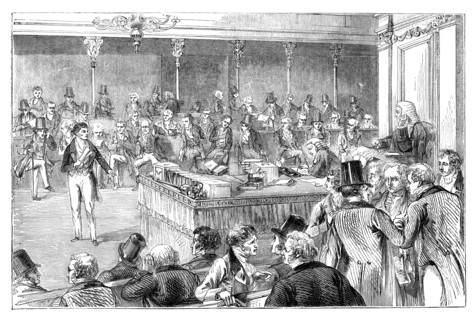Lord John Russell (1792-1878) introducing the Reform Act of 1832 (c1895). Artist: Unknown