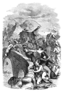 The election riot at Hawick, Scottish Borders, 1837 (c1895). Artist: Unknown