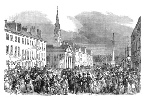 A procession of seceding ministers from St.Andrew's Church, Edinburgh, c1895. Artist: Unknown