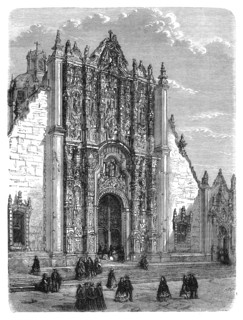 Entrance to the Cathedral of Mexico City, late 19th century. Artist: Unknown