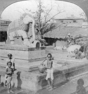 An elephant fountain, Madura, India, 1901.Artist: BL Singley