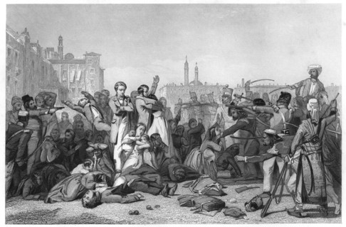 'Massacre at Cawnpore', 1857, (c1860). Artist: Unknown