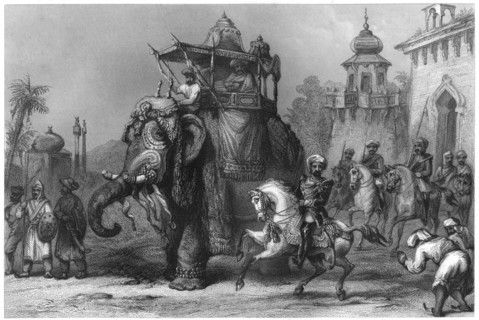 'The Nana Sahib with his escort', c1860. Artist: Unknown
