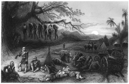 'Outlaying picket of the Highland Brigade', 1857, (c1860). Artist: Unknown