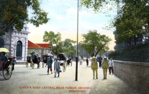 Queens Road Central, near the Parade Ground, Hong Kong, China, c1900s. Artist: Unknown