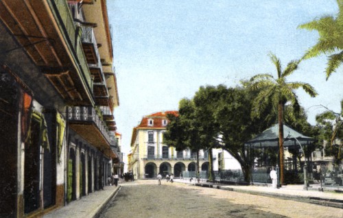 Central Park and Canal Building, Panama City, Panama, c1920s. Artist: Unknown