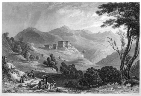 The village of Naree, India, c1860.Artist: MJ Starling
